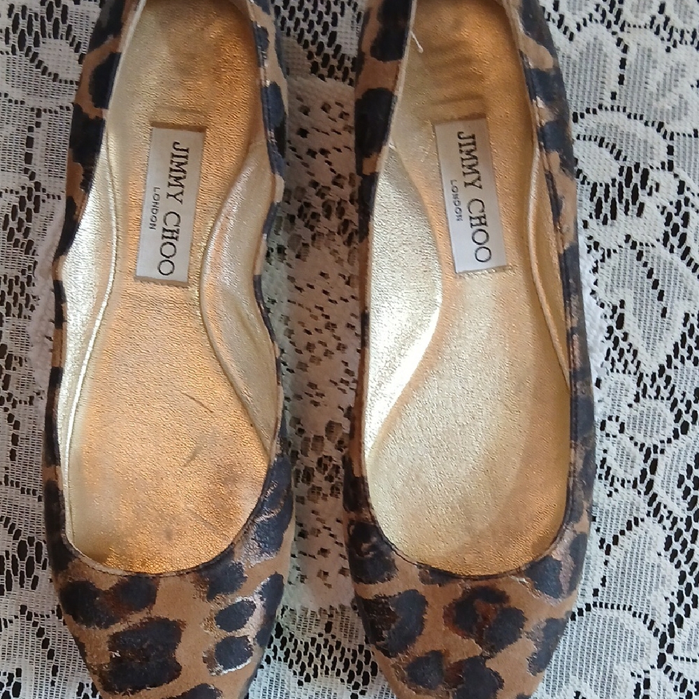Jimmy Choo Brown and Black Flats
